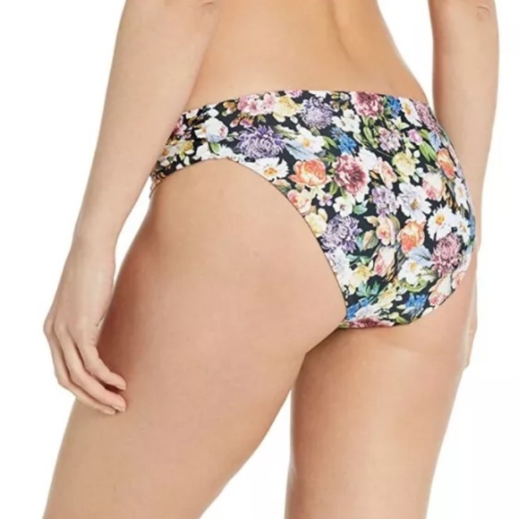 NWT Lucky Brand Late Bloomer Side Dash Bikini Bottom Floral Small Hipster Y2K - Picture 2 of 10